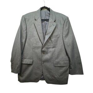 Lauren Ralph Lauren Mens Wool Suit Jacket Blazer Size 44R Grey Classic